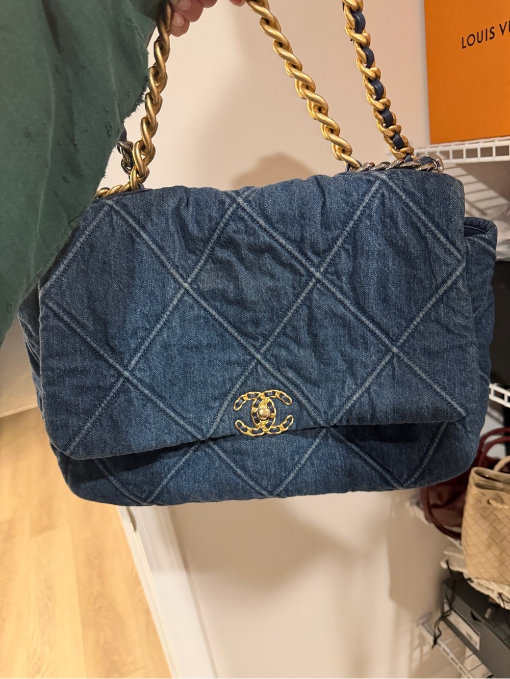 Chanel 19 Denim Maxi Flap